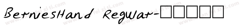 BerniesHand Regular字体转换